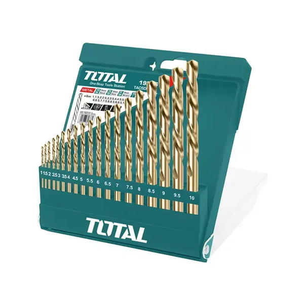 Total HSS Twisted Drill Bit Set 19pcs TACSD0195