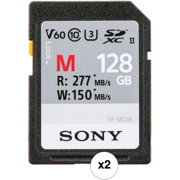Sony 128GB SF-M UHS-II SDXC Memory Card (2-Pack)