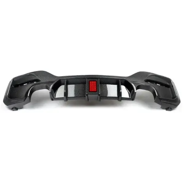 Rear Bumper Diffuser After Lip with Light Carbon Fiber Look CC-2497 Compatible With BMW 1 Series F20 Lci 2015-2019