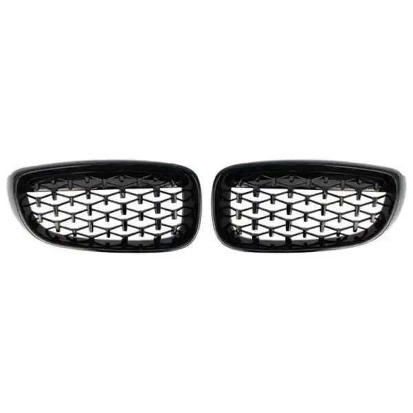 Front Bumper Show Grill Diamond Black CC-3070 Compatible With Bmw 3 Series Gt F34 2012-2018