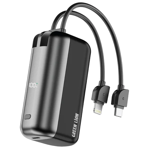 Green Lion Monza 10000mAh Power Bank - Black