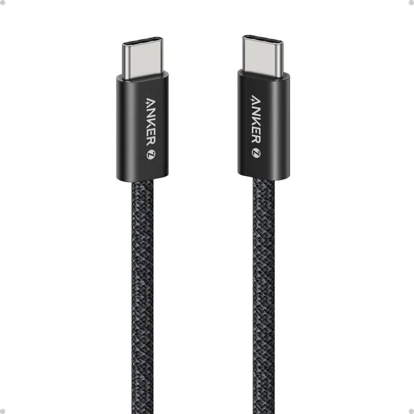 Anker Zolo 240W USB-C to USB-C Fast Charging Braided 1m Cable - Black