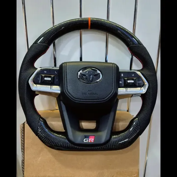 Steering Wheel TRD Compatible With Toyota Fortuner Innova Land Cruiser Prado Vellfire Camry Altis Corolla Urban Supra Alphard