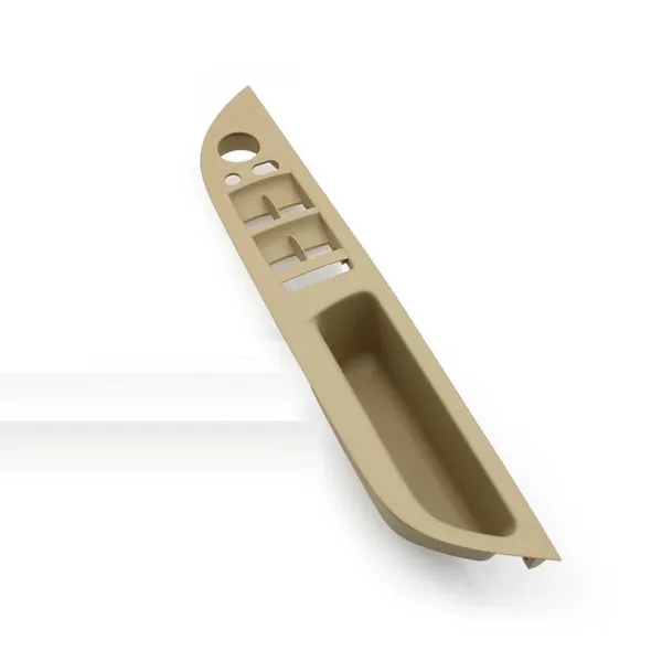 Car Interior Door Handle Inner Door Armrest Panel Pull Trim Window Switch Cover Beige 51416983706 Rhd CC-6239 Compatible With Bmw 5 Series E60 E61 2006-2010