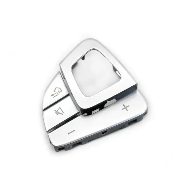 Multifunction Steering Wheel Left Right Volume Control Switch Button Cover Silver CC-6687 Compatible With Mercedes Benz E Class W213 2016-2018 E Class W238 Coupe Cabriolet 2016-2018