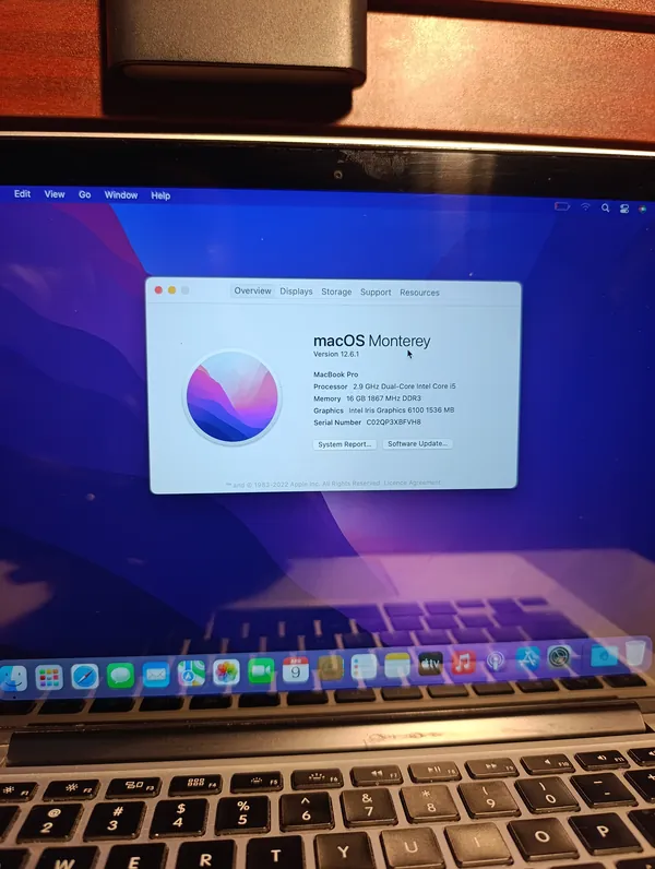 Apple MacBook Pro 13 2017 2.9GHz Intel i5 16GB RAM 256GB