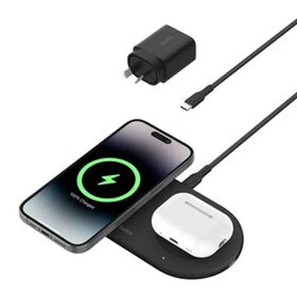 Belkin BoostCharge Pro 2-in-1 Magnetic Wireless Charging Pad with Qi2 15W