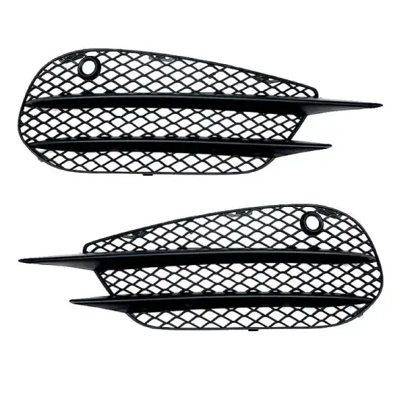 Front Fog Lamp Light Grill Cover Zst-219 Gb Black CC-4225 Compatible With Mercedes C Class W205 2015-2018 Amg C43 C63 Bumper