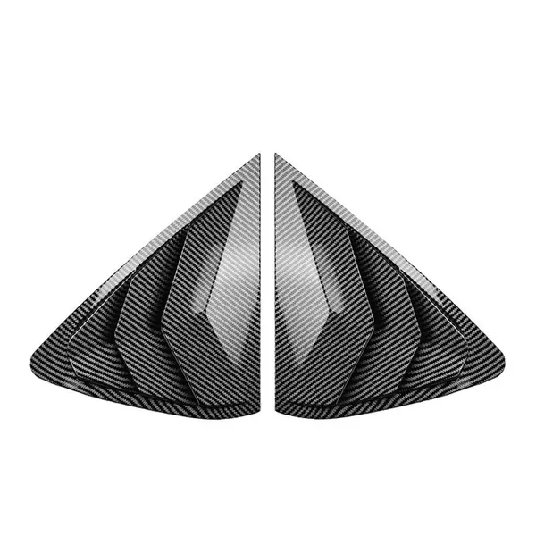 Rear Side Window Louver Cover Trim Lid Zst-634 Cfl Carbon Fiber Look CC-6020 Compatible With Bmw X6 F16 2014-2019