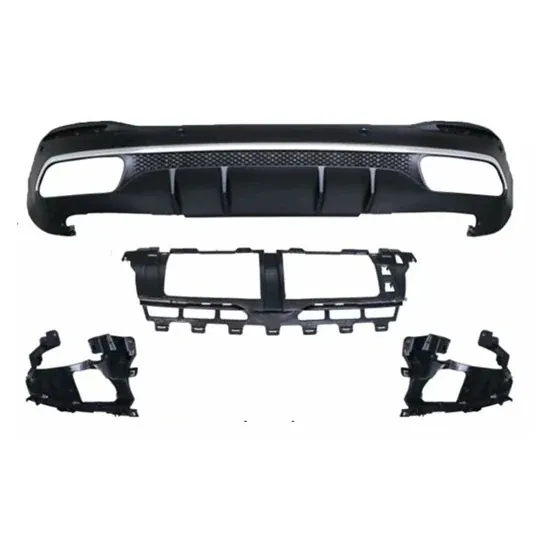 Amg Rear Bumper Upgrade Convert To E63 Amg After Rear Lip Diffuser Black Gc X167-004 CC-9726 Compatible With Mercedes Benz Gls W167 X167 2019-2025
