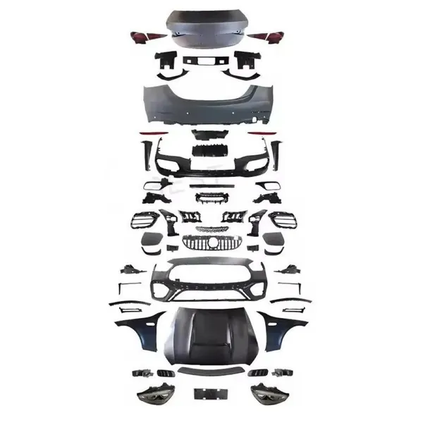 Amg Upgrade Facelift Conversion Bodykit Bumper Hood Headlight Taillight CC-6431 Compatible With Mercedes Benz C Class W205 2015-2022 To W206 C63 2023