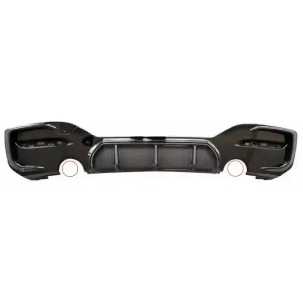 After Rear Lip Diffuser Rear Diffuser F20 Lci After Lip Carbon Fiber Look Mp 0-0 Dual Side Single CC-3184 Compatible With Bmw 1 Series F20 Lci 2015-2019