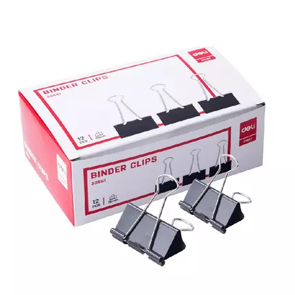 Deli Effortless Binder Clip 51mm Pack of 12 E38561