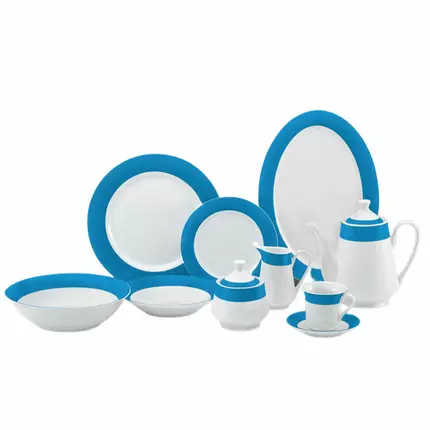 Nadstar8 Dinner Set 47pcs Porcelain Dark Blue RSPD003