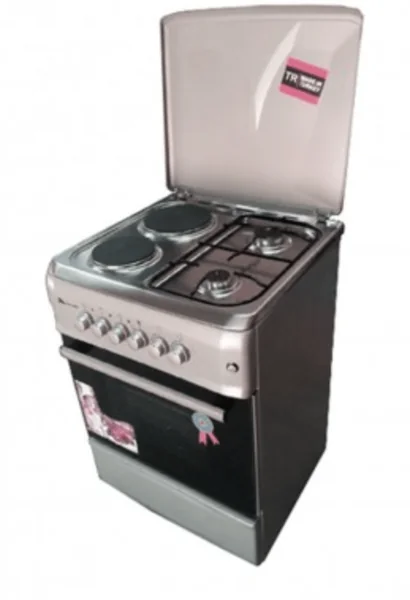 WESTPOINT 60x60cm 2 Gas burner + 2 Electric Plate & Oven WCER6622E0X
