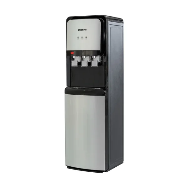 Nikai Water Dispenser 3 Taps Bottom Load With Pump NWD7000BM 3 Taps Hot Normal And Cold Compressor Cooling Steel Tank Anti Bacterial Design