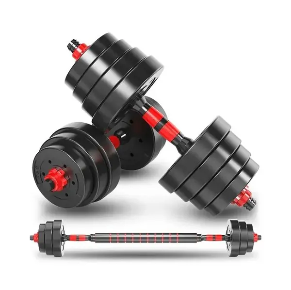 Adjustable Rubber Barbell And Dumbbell Weight Set