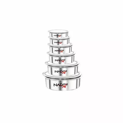 Nadstar8 Aluminum Sufuria 6pcs with Lid 14-16-18-20-22-24 Cookware Set Tope Cooking Pot with Lid for Commercial Use - Kitchen Heavy Duty