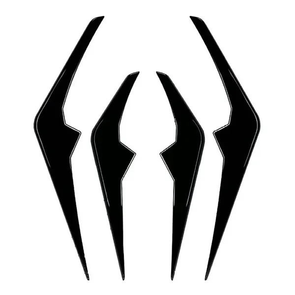 Front Bumper Canard Lip Splitter Skirts Winglet Apron Spoiler Air Vent Zst-1016 Glossy Black CC-7172 Compatible With BMW X6 G06 LCI 2023+ M Sport X6M