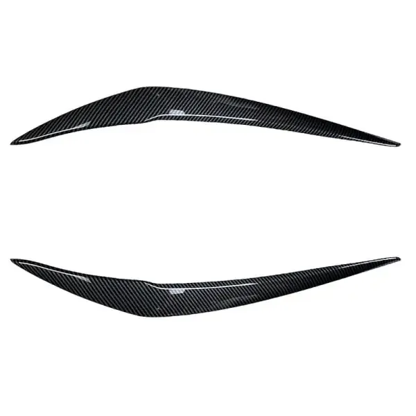 Headlight Eyebrow Skirts Cover Trim Zst-356 Carbon Fiber Look CC-3791 Compatible With Bmw 1 Series F20 2015-2019