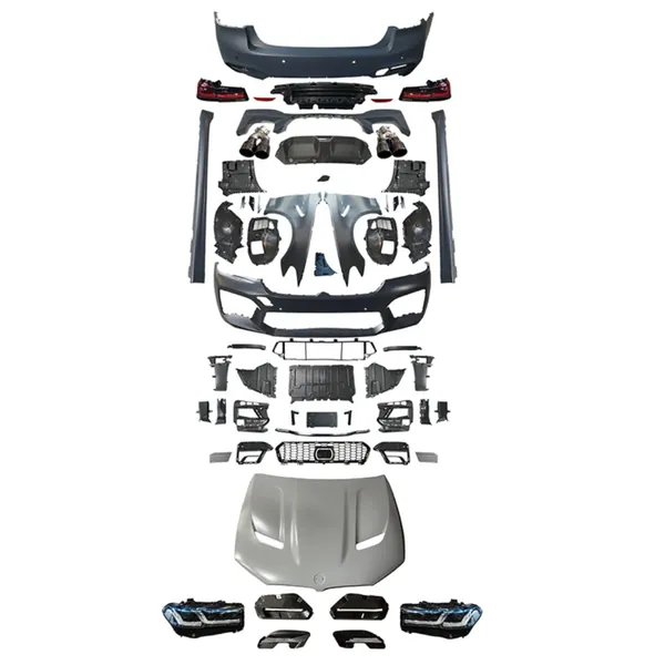 M Sports Upgrade Facelift Conversion Bodykit Bumper Cs Hood Trunk Headlight Taillight CC-6344 Compatible With BMW 5 Series G30 2017-2020 To G30 F90 LCI 2021+ M5 M5Cs