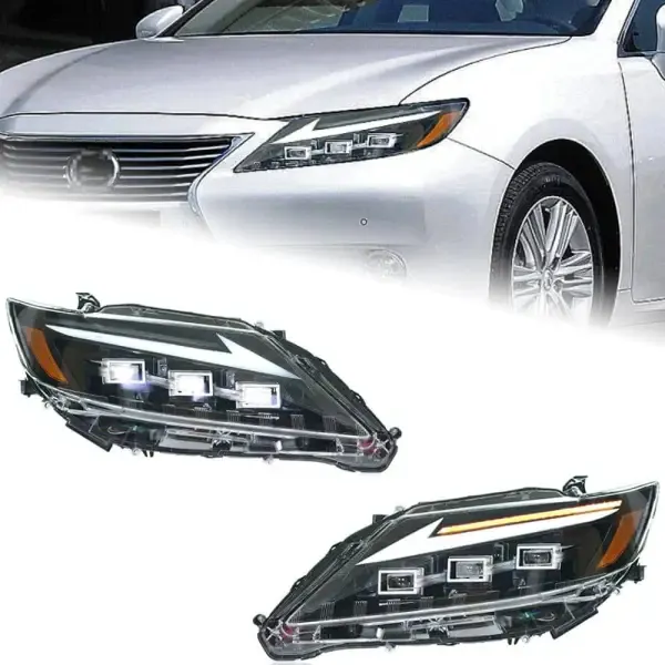 LED Headlight DRL Signal Projector Lens Auto Accessories Compatible With Lexus ES200 ES300 2013-2014