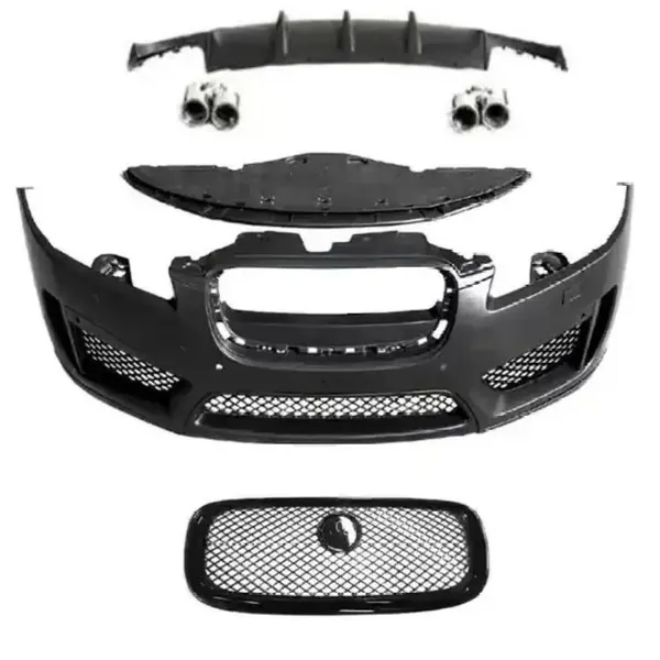Bodykit Upgrade To Xfr Xfr-s Style Bodykit Bumper Front Rear Lip Diffuser Exhaust Tip Splitter Grill CC-4838 Compatible With Jaguar Xf Xfs 2011-2015