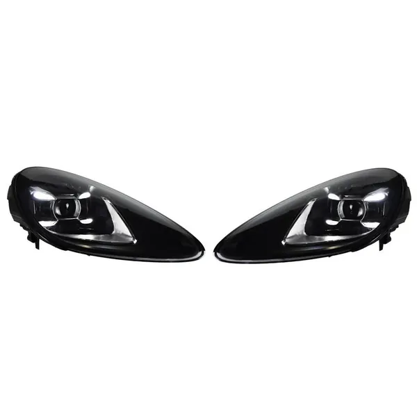 Front Upgraded Head Light Lamp Xenon Headlight Retrofit Upgrade Matrix Modified Led Drl Hid A CC-7287 Compatible With Porsche Cayenne 2015-2018