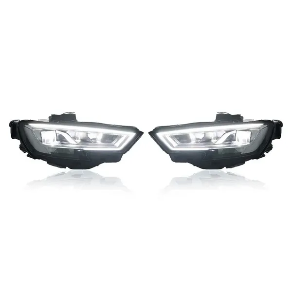 Helogen Car Front Upgraded Head Light Lamp Xenon Headlight Retrofit Upgrade Modified Led Drl Hid Led Style CC-8611 Compatible With Audi A3 2013-2016