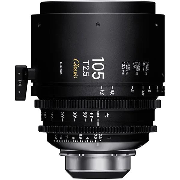 Sigma 105mm T2.5 FF Classic Cine Prime Lens with /i Technology (PL Mount, Feet)