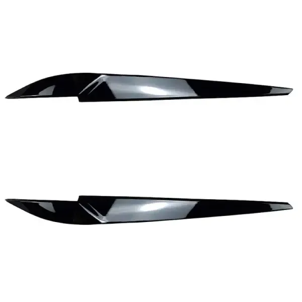 Front Headlight Eyebrow Lip Splitter Skirts Flag Zst-311 Gb Glossy Black CC-4072 Compatible With BMW X5 F15 X5 F16 2014-2018