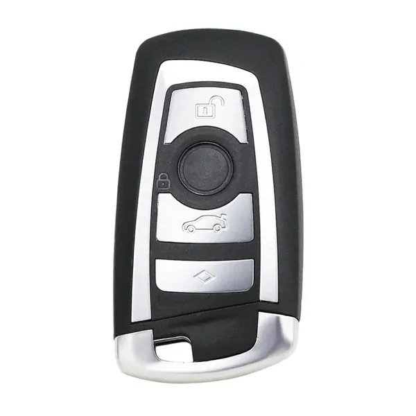 Upgrade Key Cover Case To New Style Car Key Cover Shell With Blade 4 Button Silver Bm-ks- 34b CC-9436 Compatible With Bmw 1 2 3 4 5 6 7 X1 X3 X4 X5 X6 X7 Z4 Series