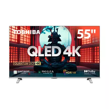 Toshiba 55C450MN 55-Inch 4K QLED Smart TV with Dolby Vision, Dolby Atmos, and Alexa Built-In