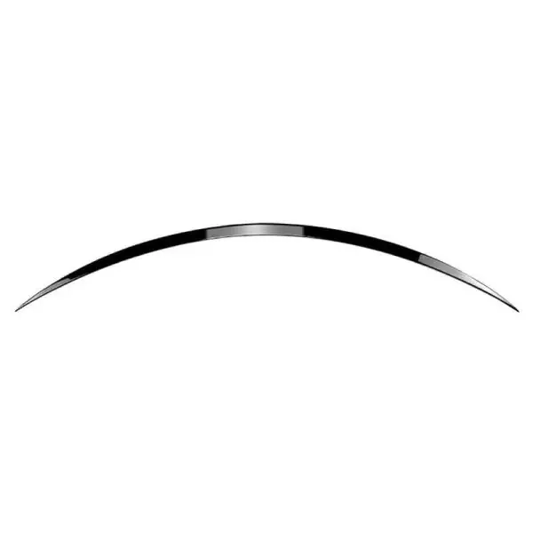 Rear Trunk Mid Wing Lip Splitter Skirts Flag Spoiler Zst-028 Gb Glossy Black CC-4236 Compatible With Mercedes C Class W205 2015-2022