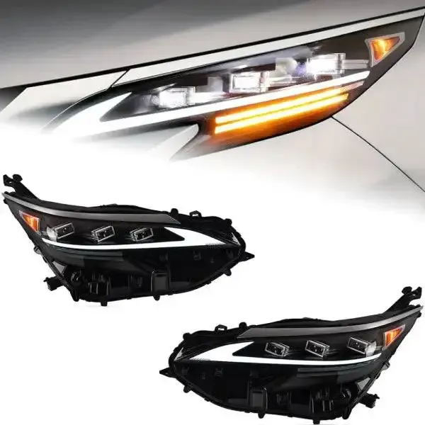 LED Headlight DRL Signal Hid Bi Xenon Compatible With Toyota Sienna 2021-2023