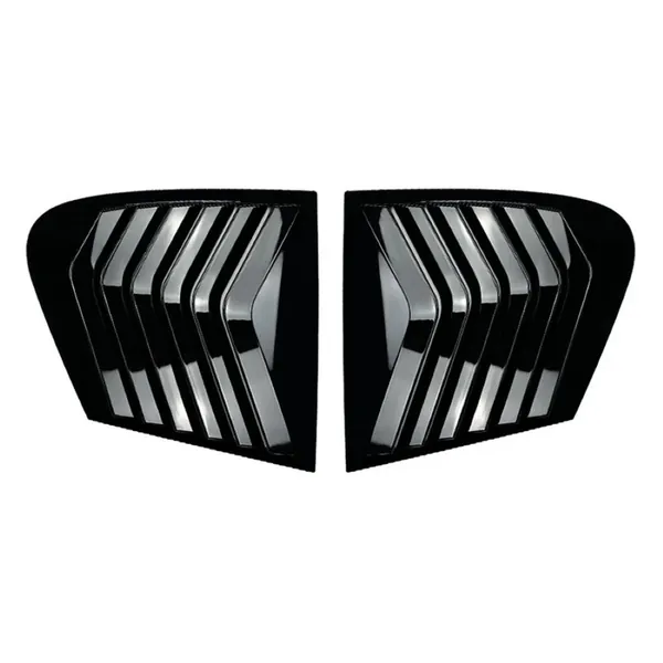 Rear Side Window Mirror Louver Spoiler Cover Glossy Black Zst-453 Gb CC-6066 Compatible With Bmw 1 Series F20 2011-2018
