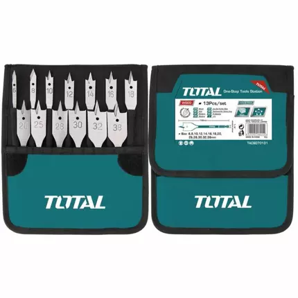 Total Drill Bit Set Flat Wood 13pcs TACSD70131