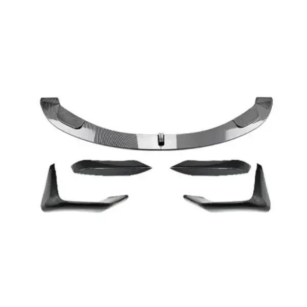 M Sports M Performance Front Bumper Lip Splitter Spoiler Flag Skirts Set Zst-589+zst-590+ Zst-591 Carbon Fiber Look FOR ORIGINAL M3 CAR CC-4000 Compatible With BMW 3 Series F30 F80 M3 M4 2015-2018