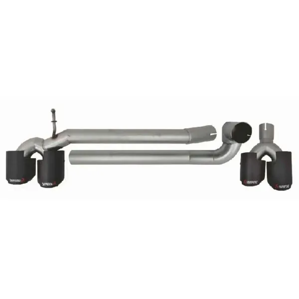 Exhaust Tips Tail Pipe Midpipe Muffler With Clamp Akrapovic Black M Sport M4 Style F10/18-035 Bl Gc CC-9109 Compatible With Bmw 5 Series F10 2010-2017