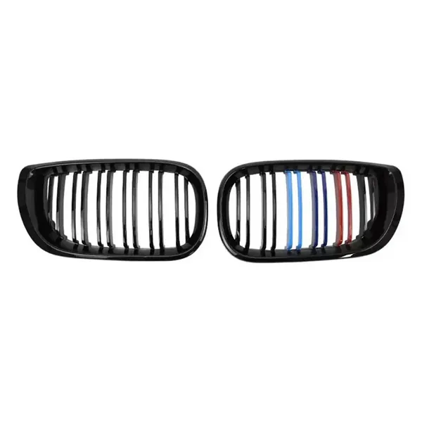 Upgrade Front Bumper Show Grill Tri Colour 4 Door CC-9130 Compatible With Bmw 3 Series E46 1998-2004