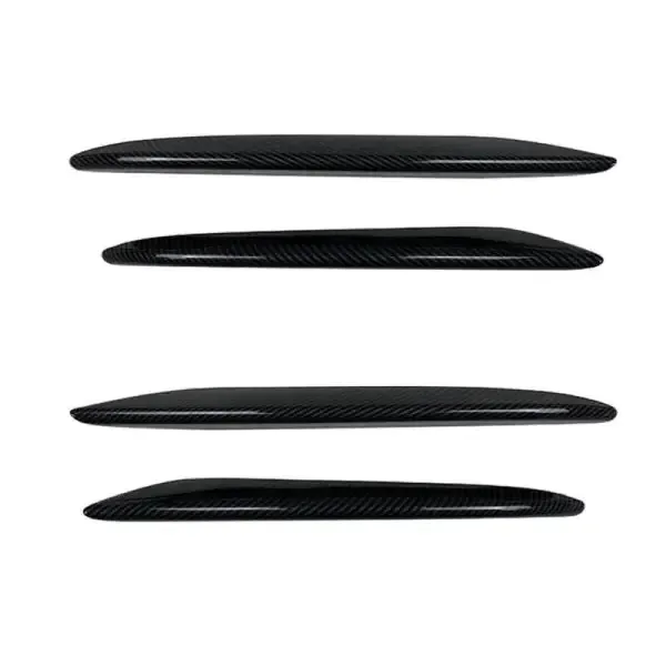 Amg Front Bumper Lip Splitter Skirts Flag Spoiler Carbon Fiber Look Zst-243 Cf CC-4324 Compatible With Mercedes E Class W213 C238 Pre-facelift 2016-2020