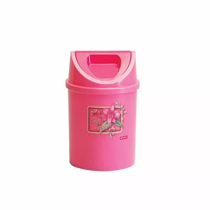 Lionstar Dustbin 5.3L Clean Pal C-18 Small Waste Bin With Flip Top Lid BPA Free Plastic For Room Modern Design