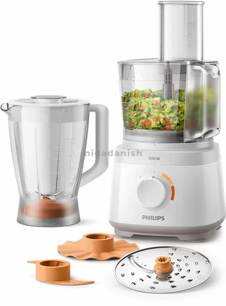 Philips Food Processor 700W Blender Jar 2 in 1 Disc 19 Functions HR7320
