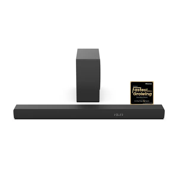 Hisense 480W 3.1 Channel Bluetooth Sound Bar with Wireless Subwoofer