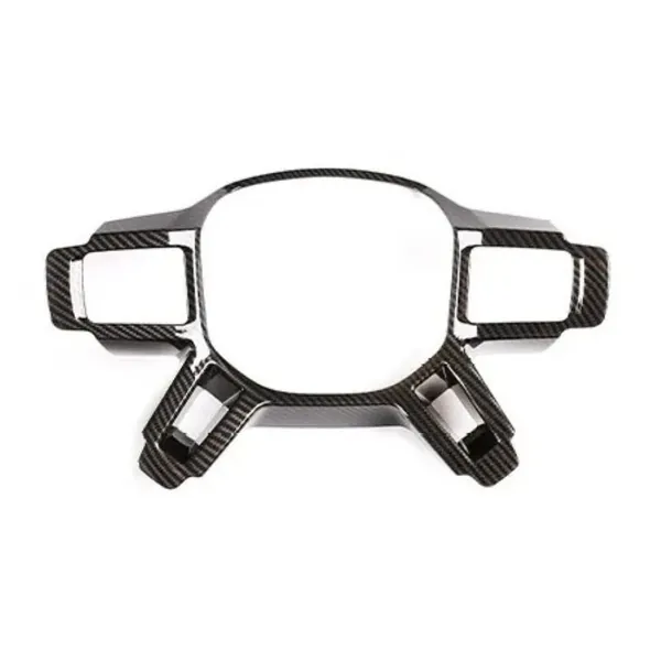 Steering Wheel Trim Cover Frame Stick On Style Carbon Fiber Look CC-7111 Compatible With Range Land Rover Defender 90 110 130 L663 Lr129997 2020+