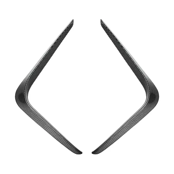 M Sports Front Bumper Lip Splitter Skirts Flag Canard Carbon Fiber Look Zst-625 Cf Usa CC-6122 Compatible With Bmw 4 Series M4 G22 G26 2020+ Coupe