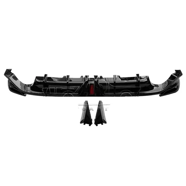 Rear After Bumper After Lip Splitter Skirts Diffuser F1 Style With Light Ar-toyota-0114 Glossy Black CC-8356 Compatible With Toyota Camry 2018-2023