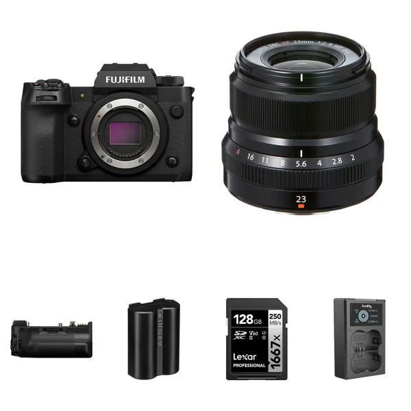 FUJIFILM X-H2 Mirrorless Camera with 23mm f/2 Lens and Performance Kit
