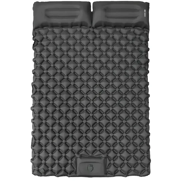 Green Lion Double Air Bed Inflatable Air Mattress - Gray