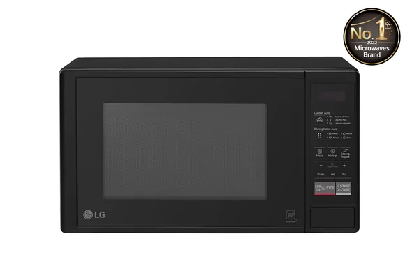 LG Microwave 20L with EasyClean coating, rounded corners, black MS2042DB